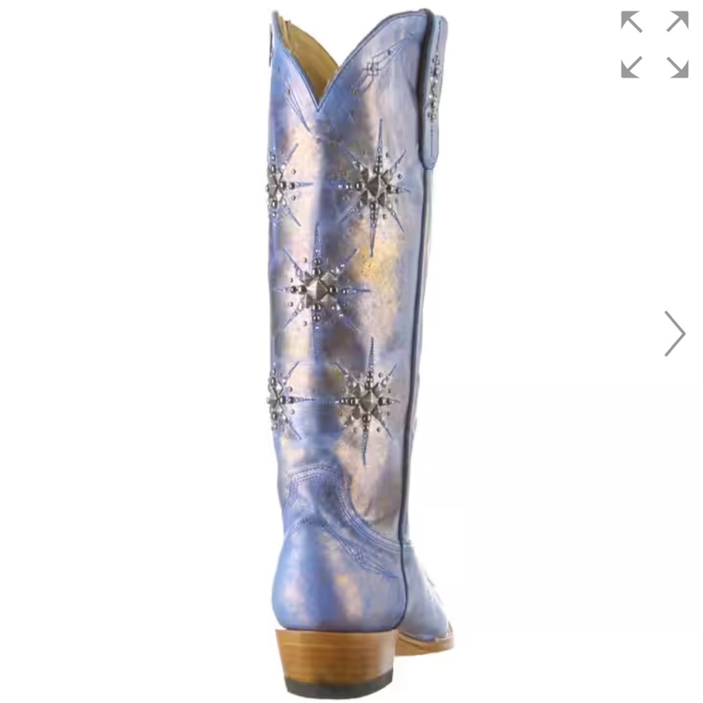 OLD GRINGO STELLETTA TALL BOOTS EMBELLISHEDS STARS SNIP TOE 7.5 NIB - Picture 8 of 11